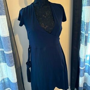 Loft navy blue wrap dress super sexy and soft